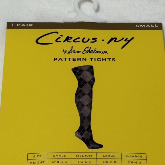Sam Edelman Circus New York tights argyle print size Small - Picture 10 of 10